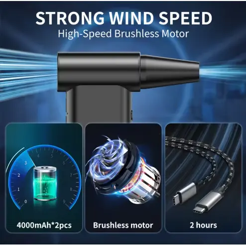 Portable Mini Turbo Jet Fan High Speed Rechargeable Handheld
